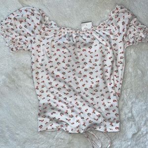 Floral Pink & White Top